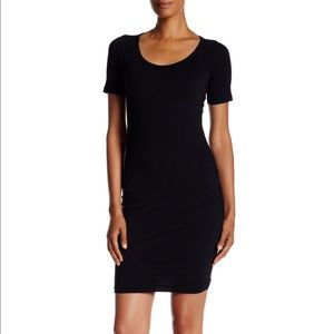 James Perse Ruched Stretch Jersey Dress